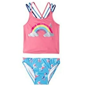 Girls Hatley Rainbow Unicorn Tankini Set 2T